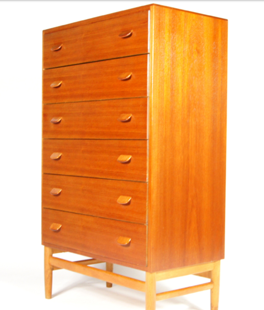 Danish vintage retro commodus Poul Volther FDB in teak 60s