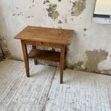 Oak console side table