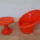 Skopa Lounge Chair and Table, Ole Gjerløv Knudsen & Torben Lind, Ikea, 1970s