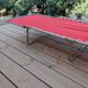 Metal and canvas camp bed
