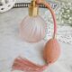 Vintage Pink Frosted Glass Bathroom Set Romantic Heart Decor