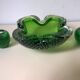 Sommerso Murano v.1960 bubbled glass ashtray
