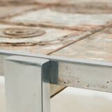 Steel and ceramic coffee table