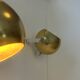 Pair of vintage brass wall lights by PARSCOT, France, 1970