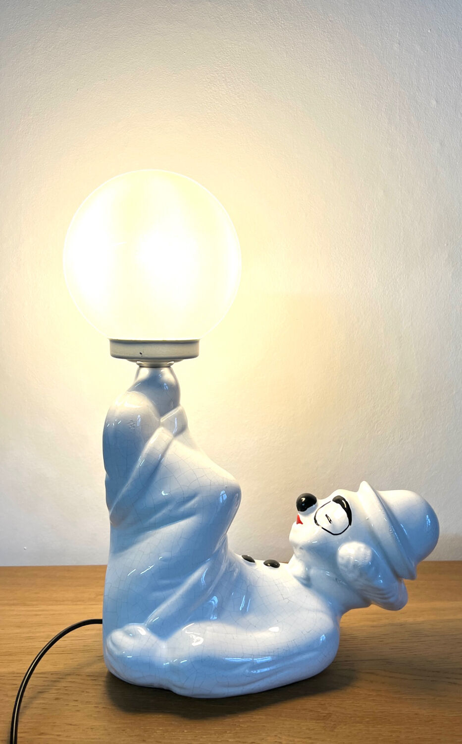 Clown lamp - ceramic - vintage - 70s