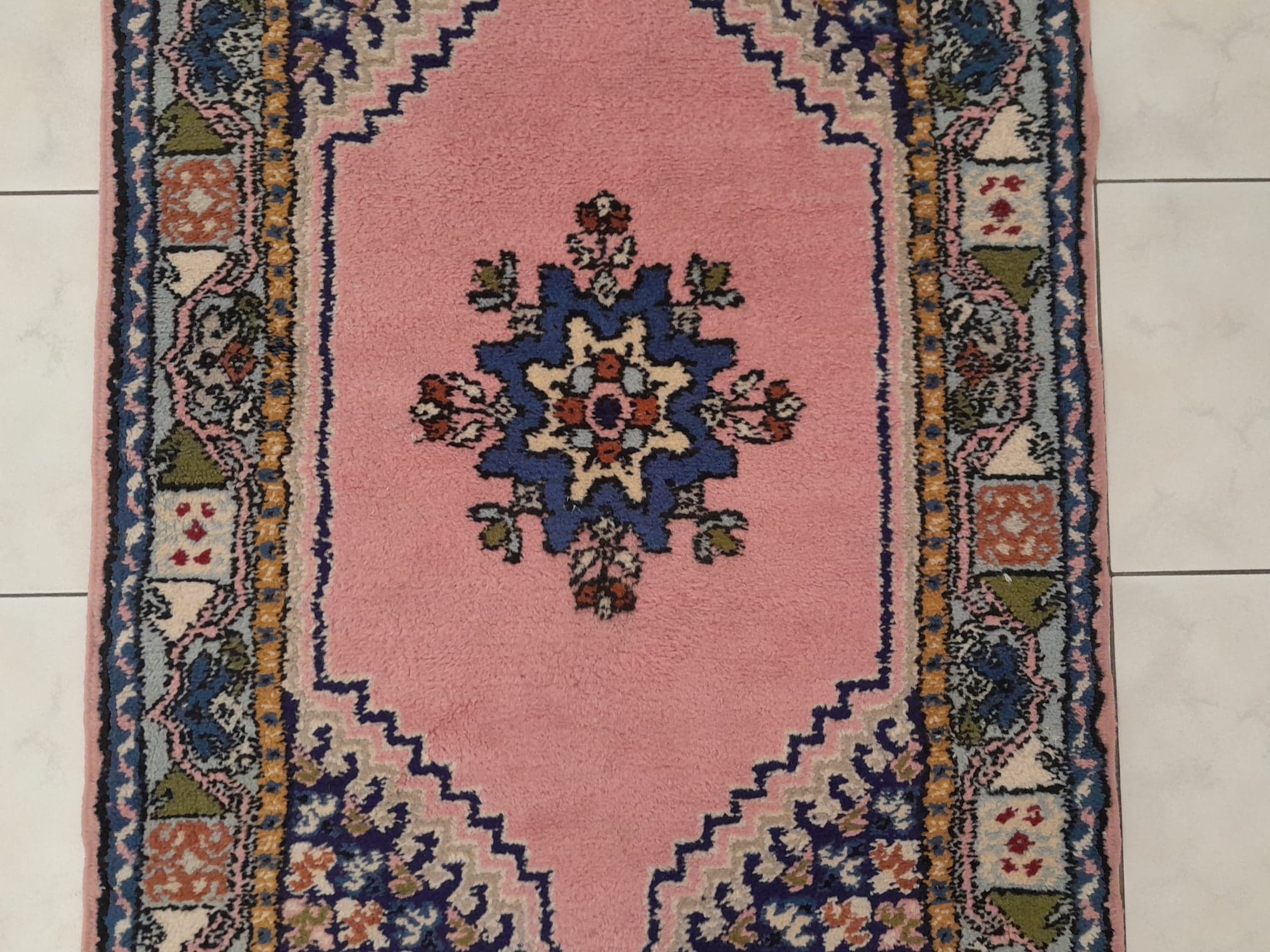 Set of 2 Berber carpets handmade bed descents