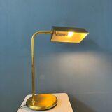 Lampe de bureau en laiton du milieu du siècle