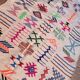 Handmade wool Berber rug – Colourful bohemian Moroccan kilim