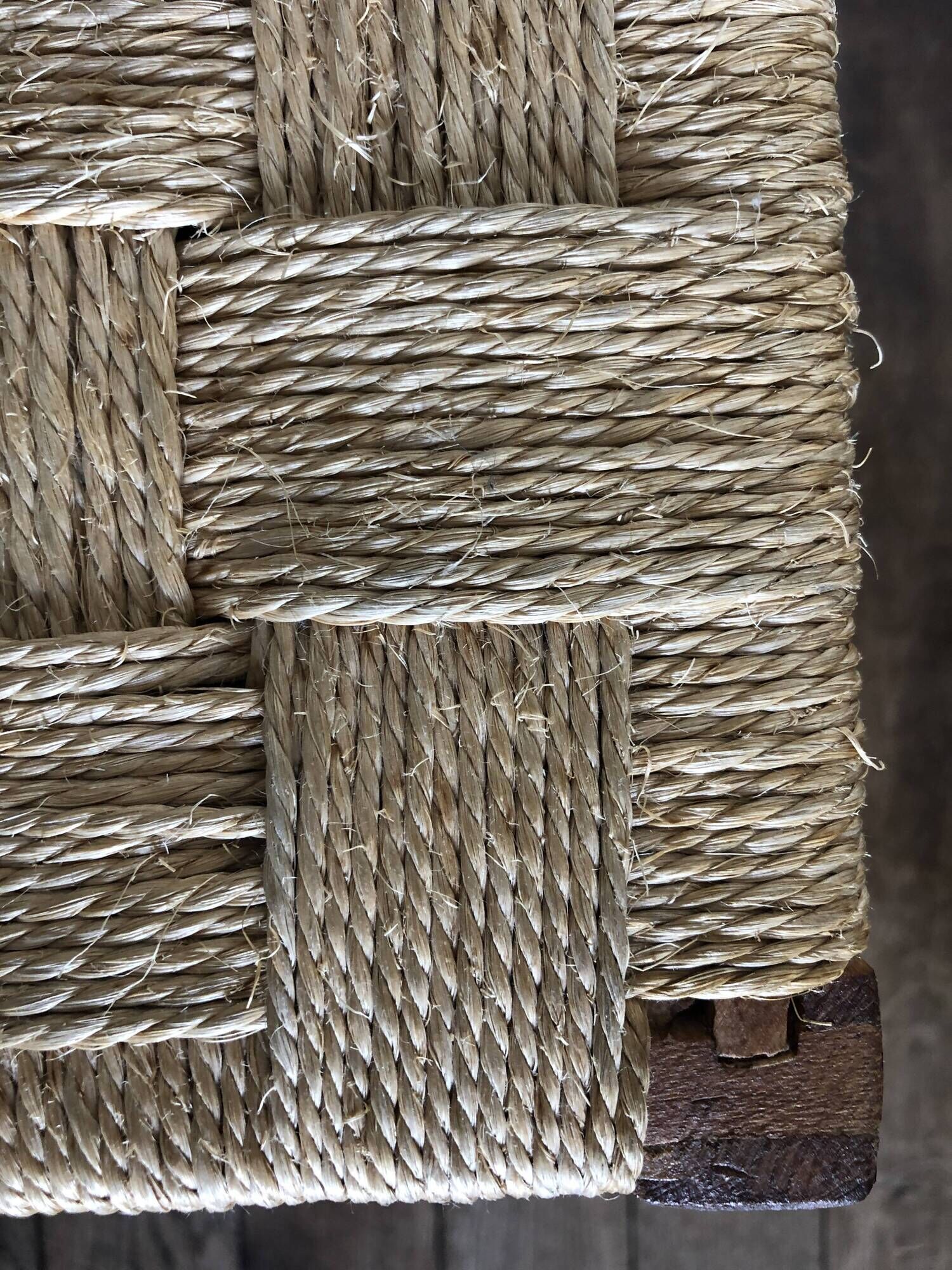 Chair made of wood and rope