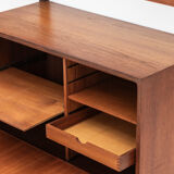 Playful 3-bay wall unit in teak wood by Poul Cadovius, Denmark, 1950s