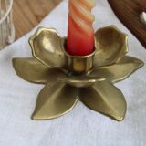 Golden candle holder