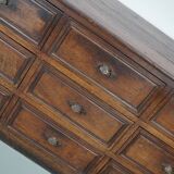 Apothicaire / Classeur Antique en Chêne et Bois Fruitiers, France, Début du 20ème Siècle