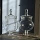 Pair of blown glass sweet jars