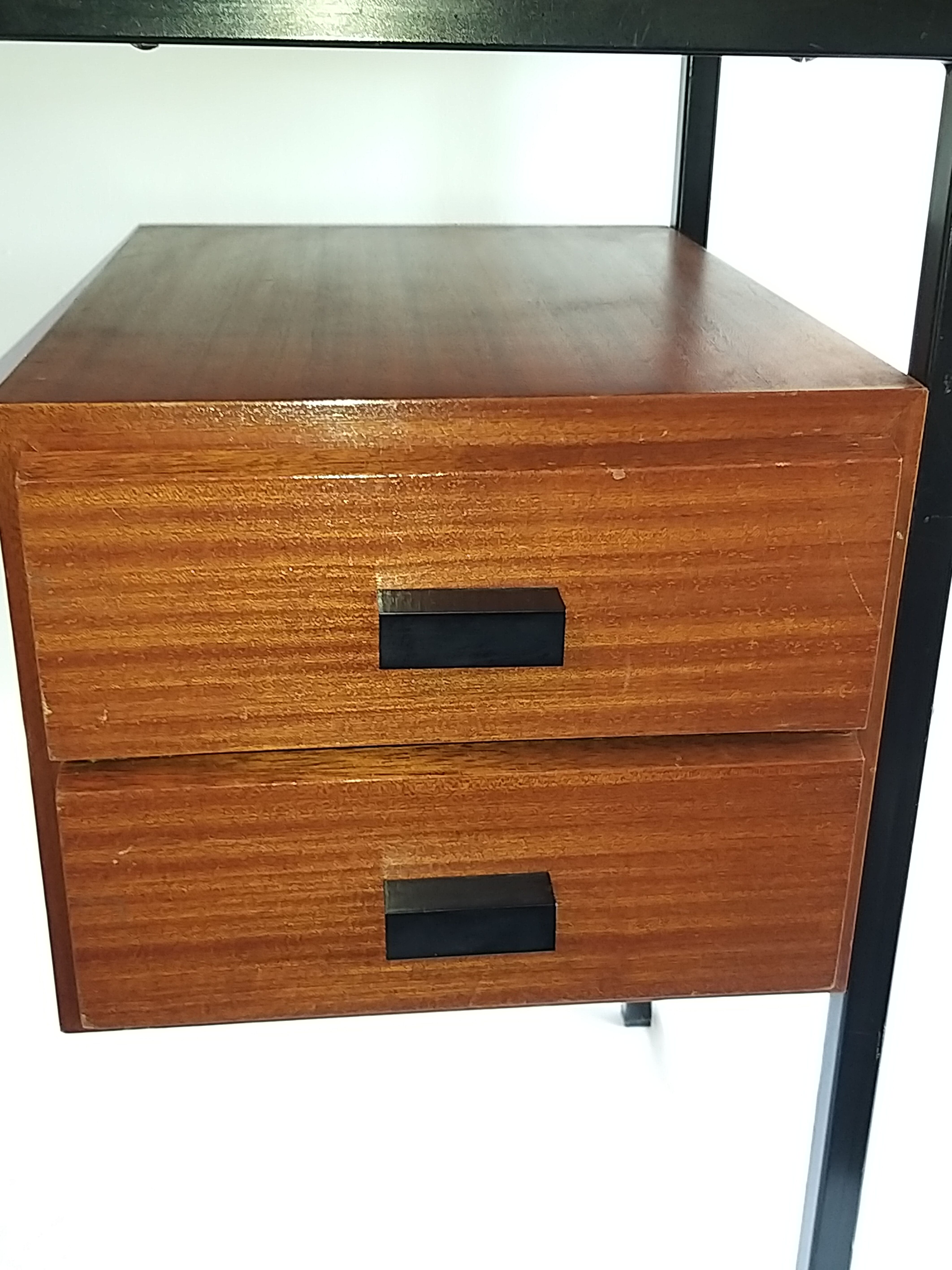 Rosewood and metal desk