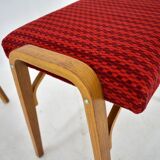 1960s Ludvik Volak beech stools by Drevopodnik Holesov, Czechoslovakia