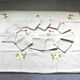 Vintage tablecloth set and 10 fine embroidered linen napkins, 270x165.