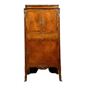 Napoleon III period partition cabinet in marquetry around 1880
