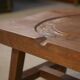 Table basse brutaliste en orme 1950’s