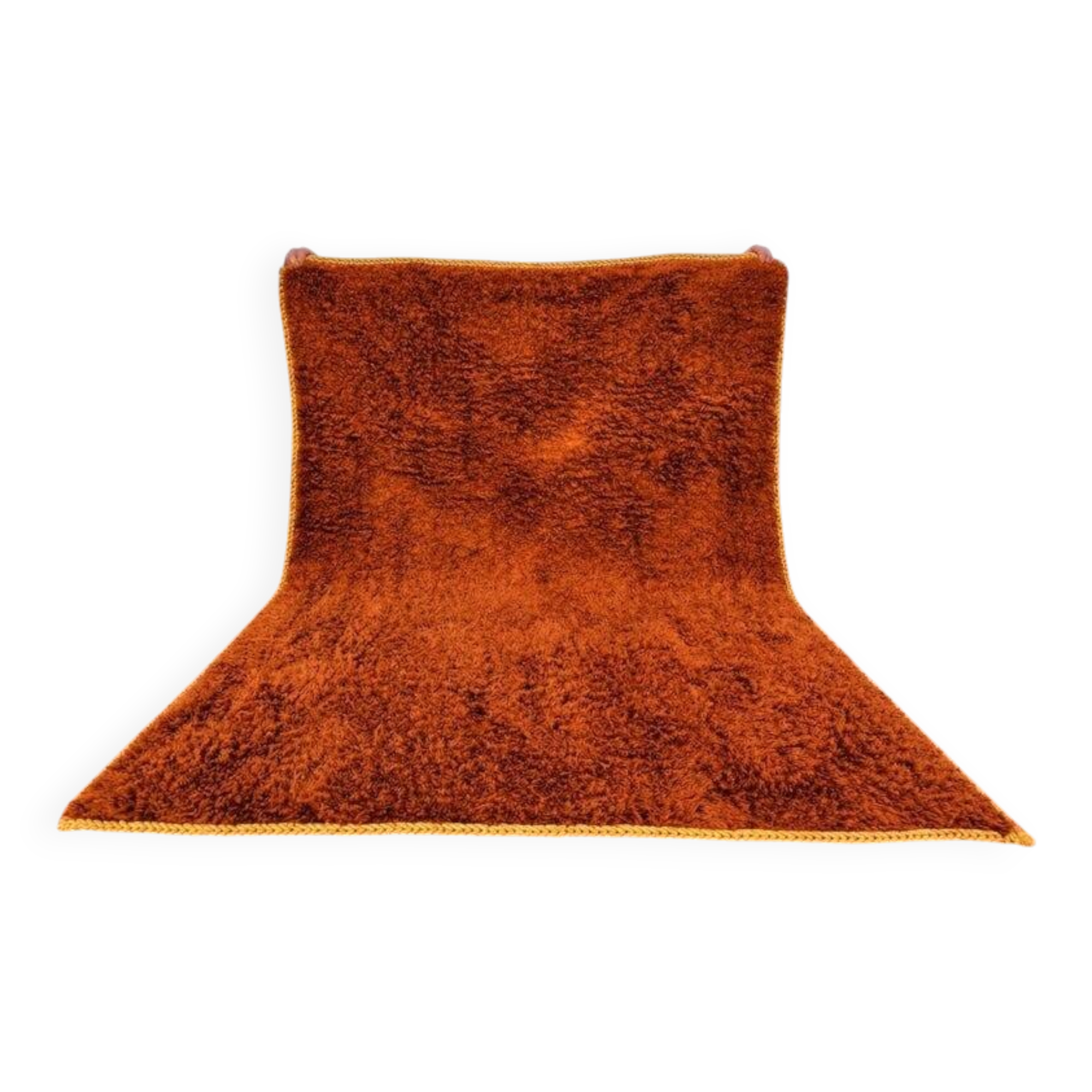 Moroccan Berber rug orange terracotta 300x200 cm – plain handmade rug