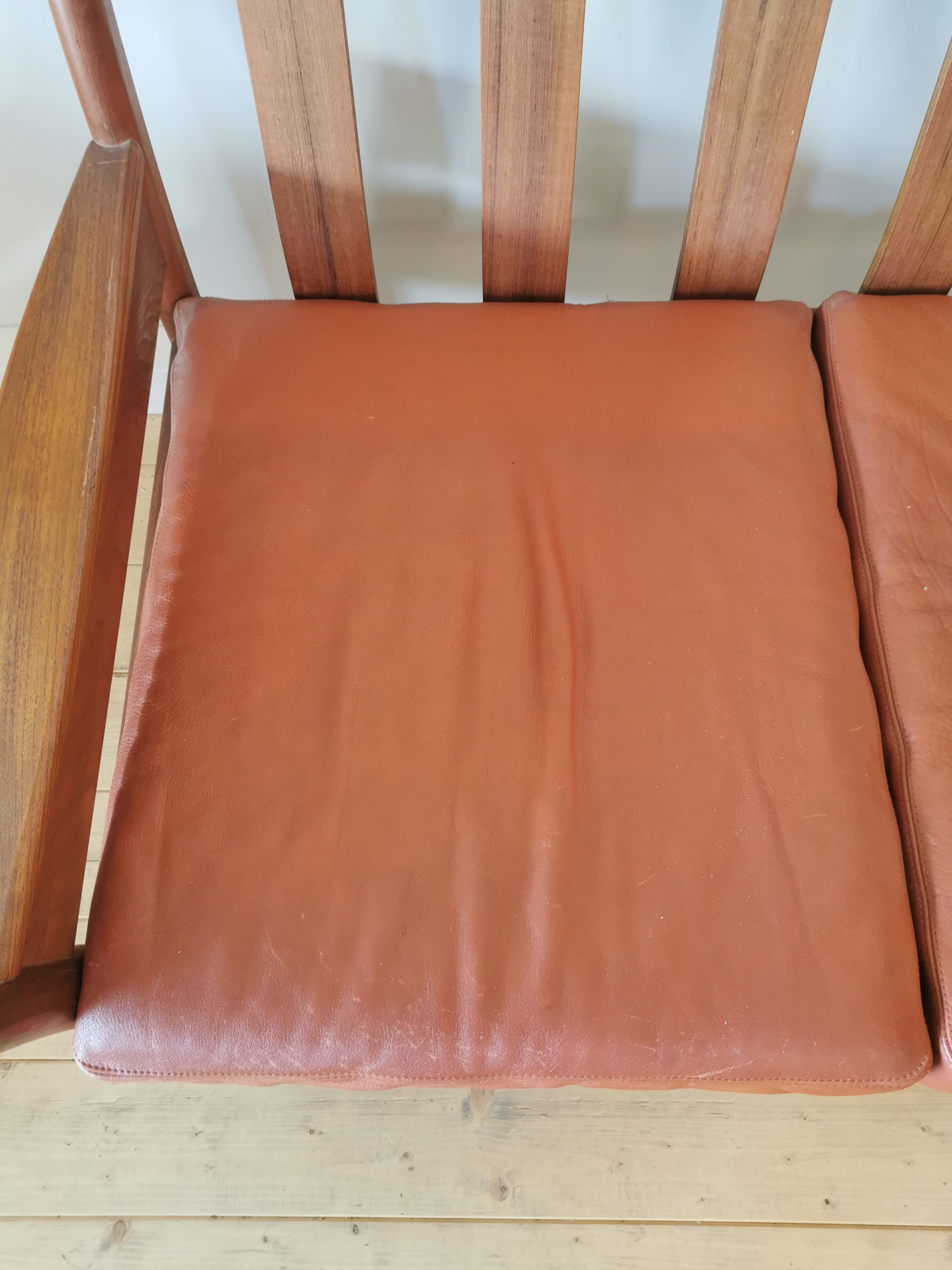 Dyrlund leather sofa from the 60s