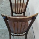 Paire chaise de bistrot thonet estampille tchecoslovaquie vintage