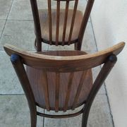 Pair of thonet bistro chairs stamped czechoslovakia vintage