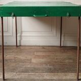 Green folding wooden table/suitcase
