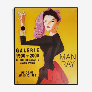 Man Ray, 1988, affiche originale exposition Galerie 1900-2000, Paris