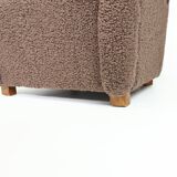 Terry fabric wing chair