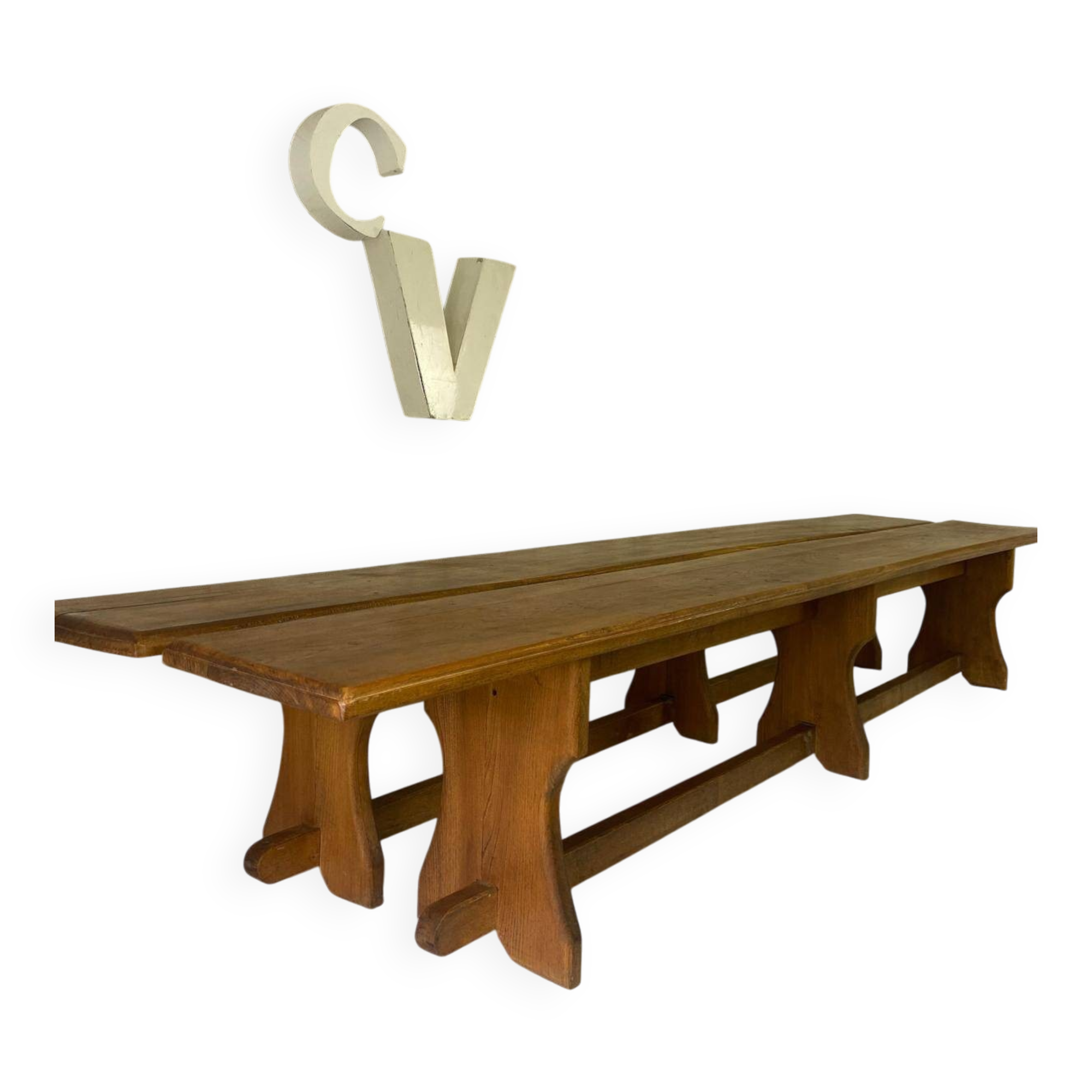 Paire de bancs de ferme 290cm