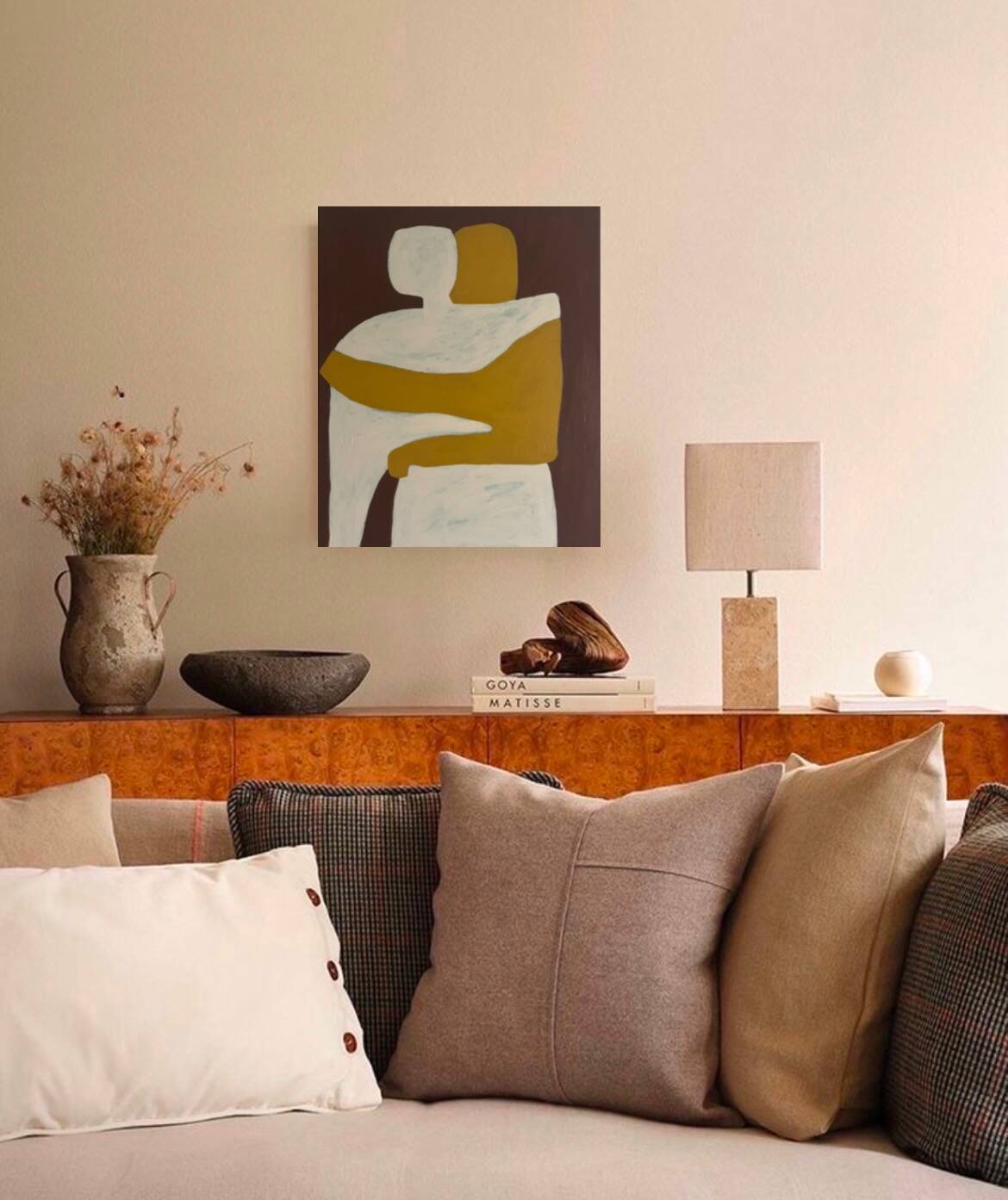 Canvas painting couple "can I hold you" by Bodasca