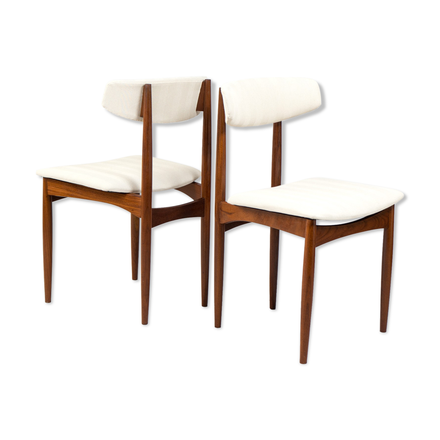Set of 2 Danish chairs in afrormosia, Denmark, 1960s