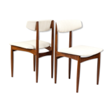 Set of 2 Danish chairs in afrormosia, Denmark, 1960s