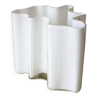 Vase Savoy blanc par Alvar Aalto pour Iittala