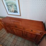 Louis XVI style cherry wood 3-door sideboard