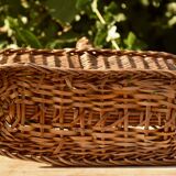 Vintage wicker bottle holder basket