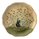Plat décor paon