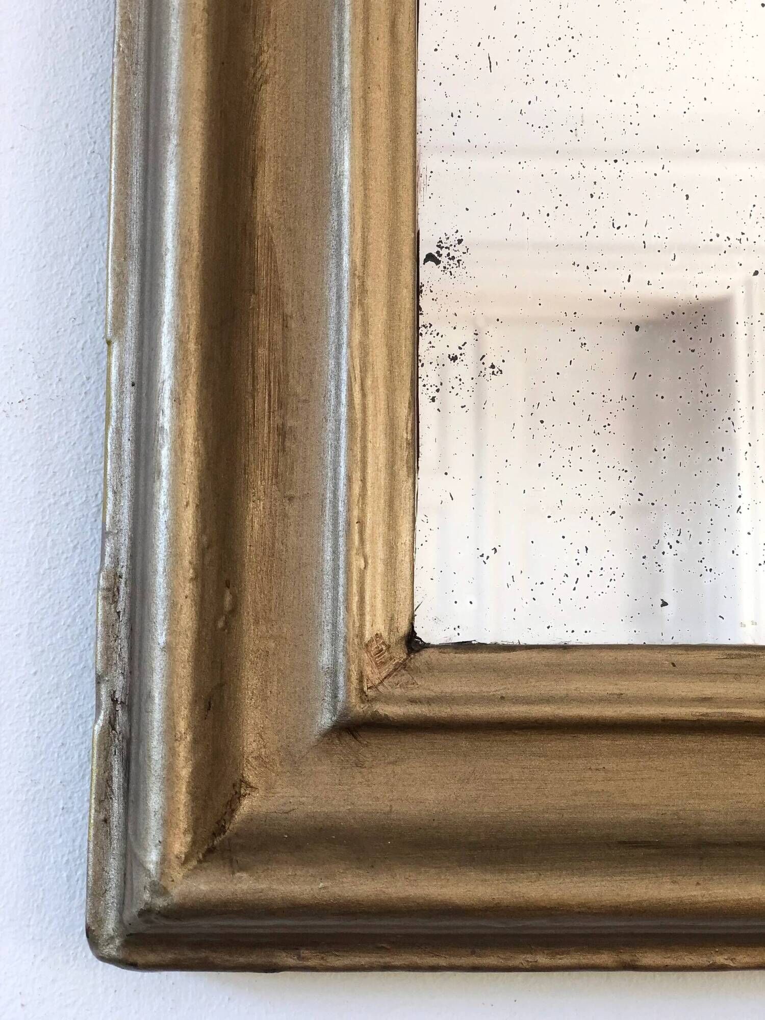 Antique French Louis Philippe full length mirror – gold, late 19th century