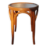Thonet-style curved wooden stool