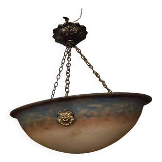 Suspension, vasque Müller & Fils, Art Déco