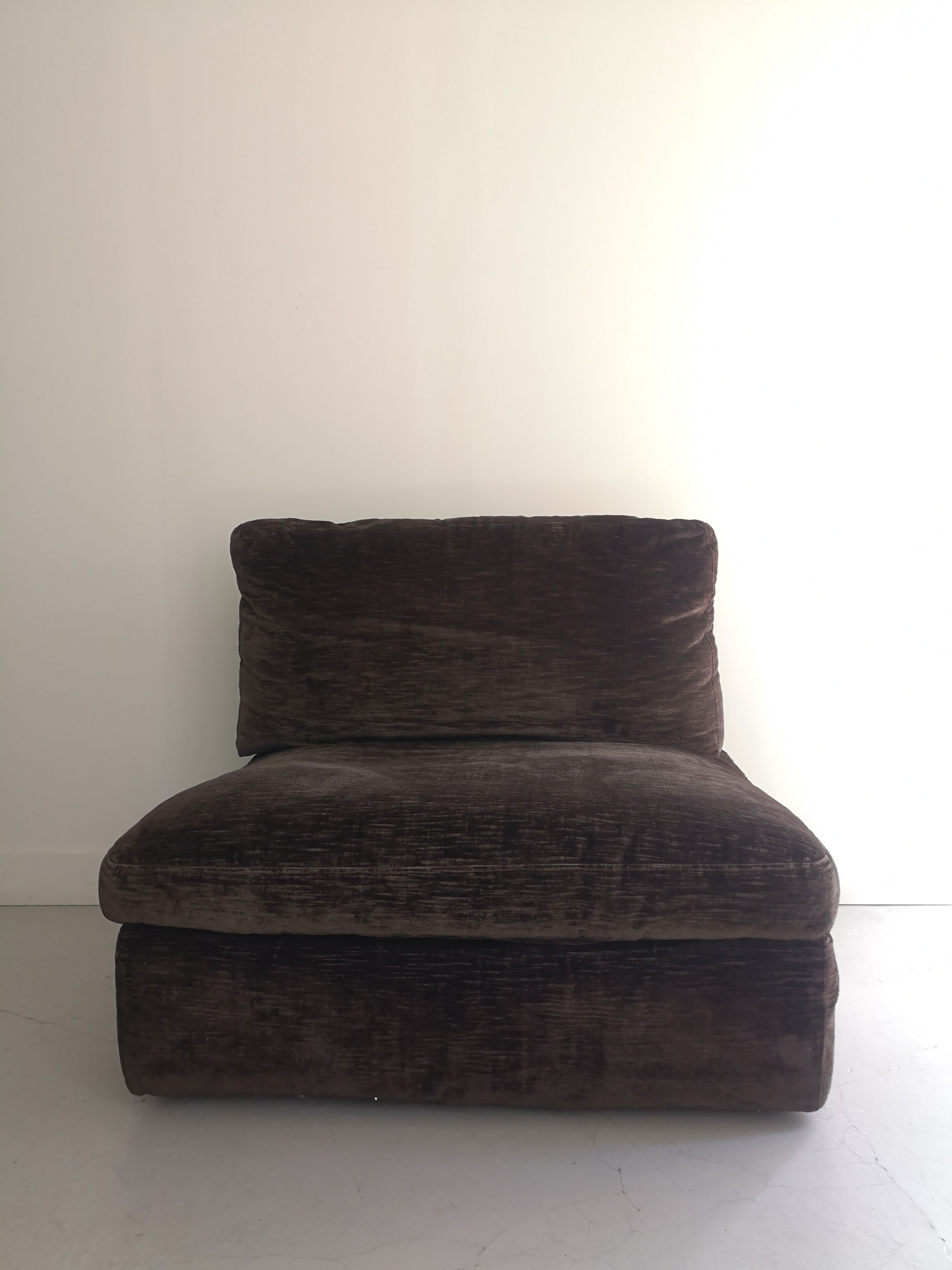 Vintage velvet brown driver, Steiner design 1970