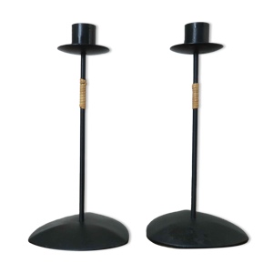 Paire de bougeoirs scandinaves,