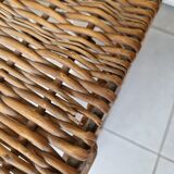 Woven wicker coat rack