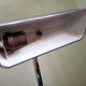 Vintage desk lamp - chrome steel + inkwell + card holder and rosewood pen