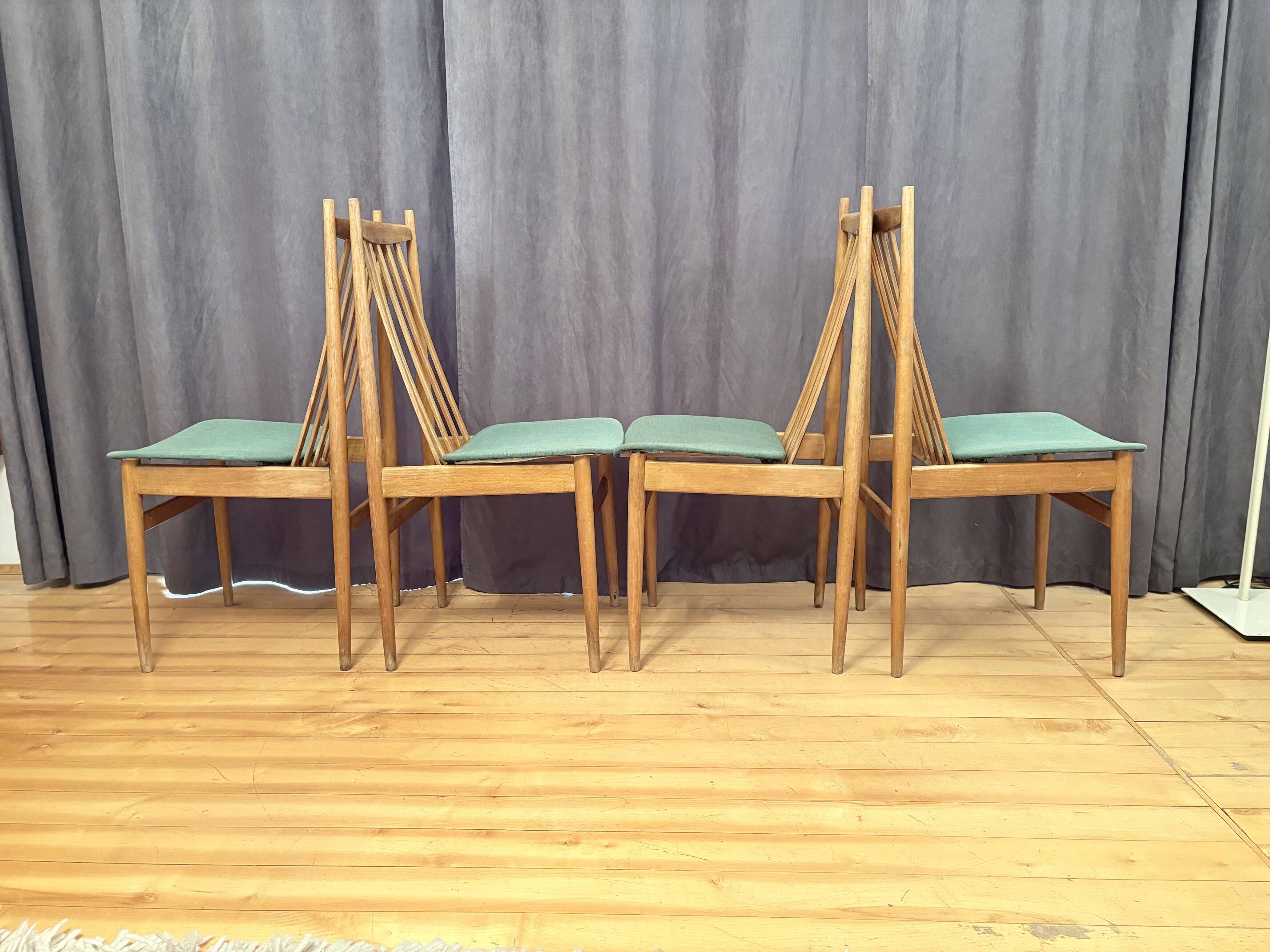 Ensemble de quatre chaises Casala, Allemagne, années 1960.