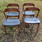 Set of 4 vintage Danish fastrup chairs
