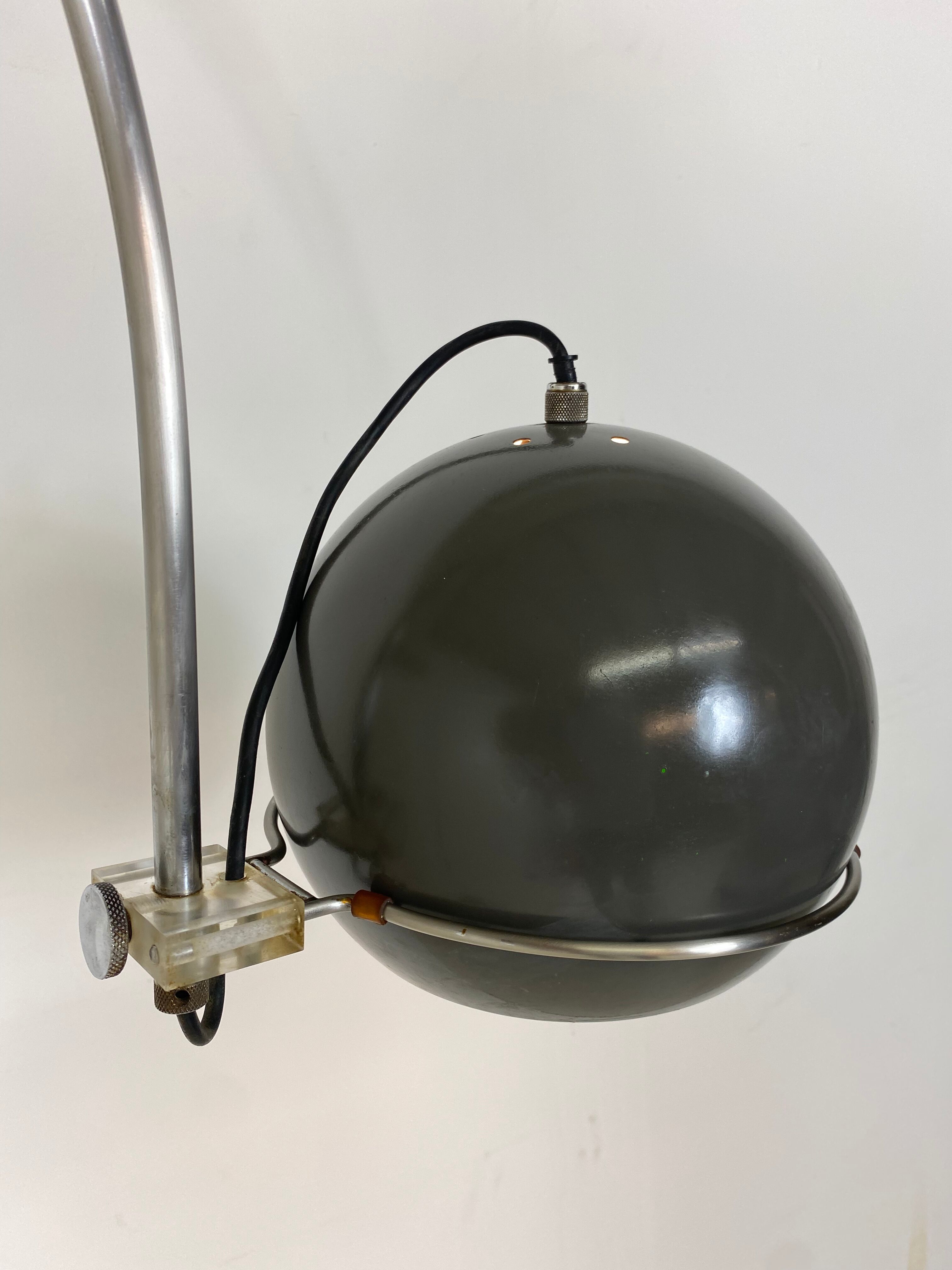 Mid-Century Grey Arc Floor Lamp from Gepo, 1960s