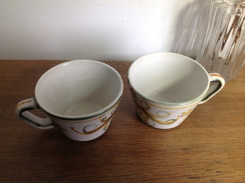 Set of 2 ceramic cups Keraluc Quimper
