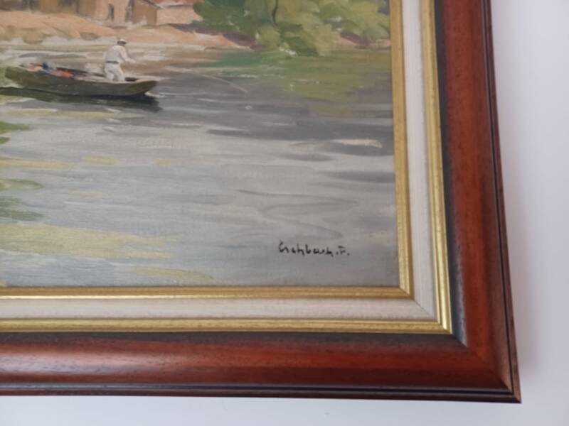 Painting - Countryside landscape - signed Paul André Eschbach