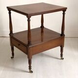 Side table in mahogany and mahogany veneer, 19th century.